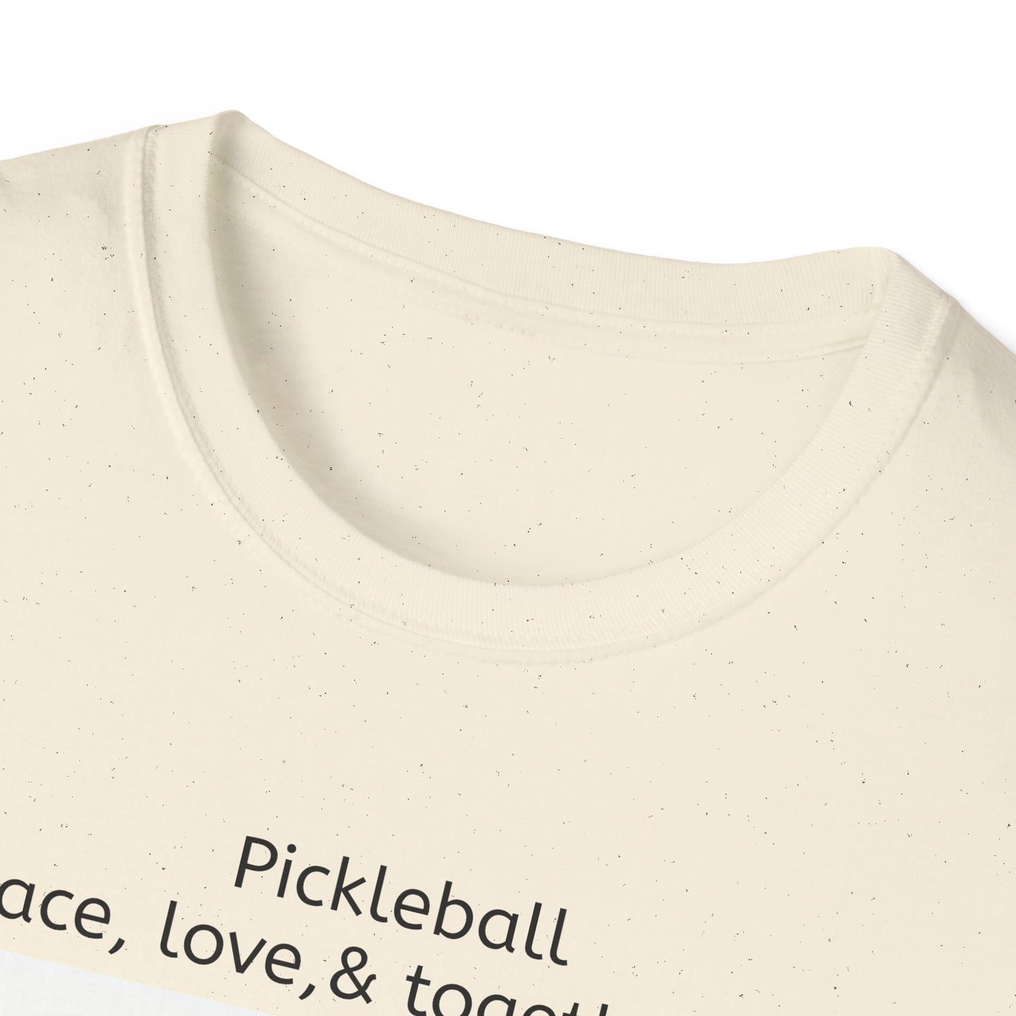 Graphic Tee Pickleball Shirt Peace and Love Design Unisex Softstyle T-Shirt