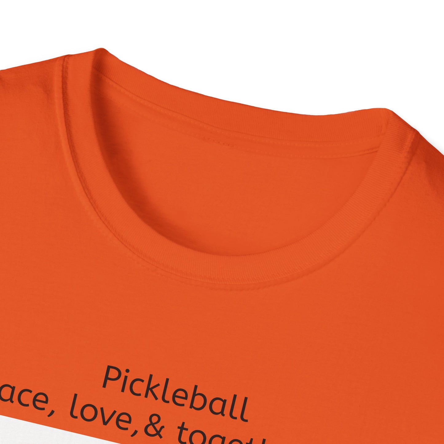 Graphic Tee Pickleball Shirt Peace and Love Design Unisex Softstyle T-Shirt