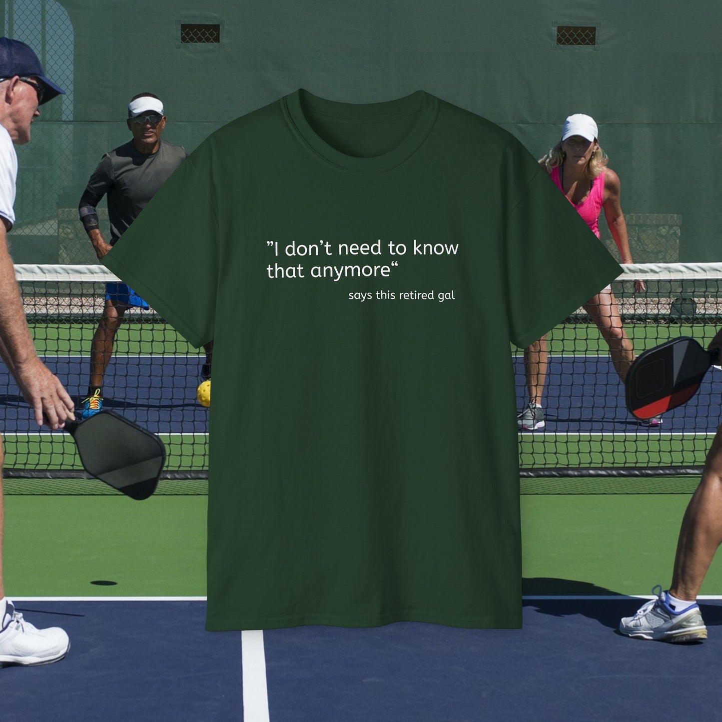 Retired Pickleball and Napping Unisex Tee